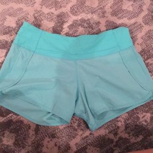 Sea foam lululemon shorts